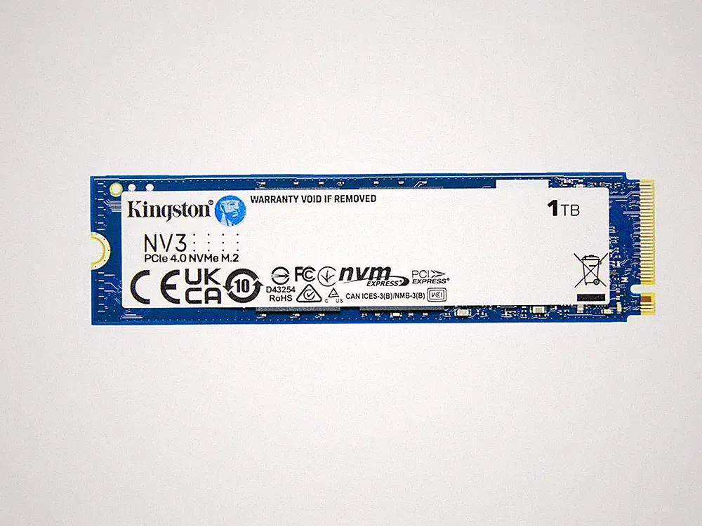 Kingston NV3 M.2 2280 1TB PCIe 4.0 x4 NVMe Internal Solid State Drive (SSD)
