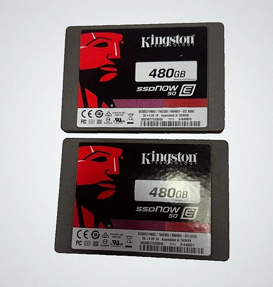 Lot of 2 Kingston SE50S37/480G SSDnow E50 480GB 6GB/s 2.5" SSD TESTED