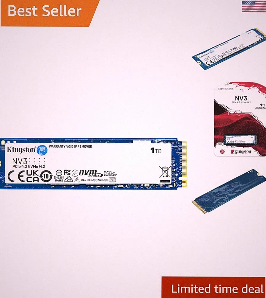 NV3 1TB M.2 2280 NVMe SSD | PCIe 4.0 Gen 4x4 | Up to 6000 MB/s | /1000G